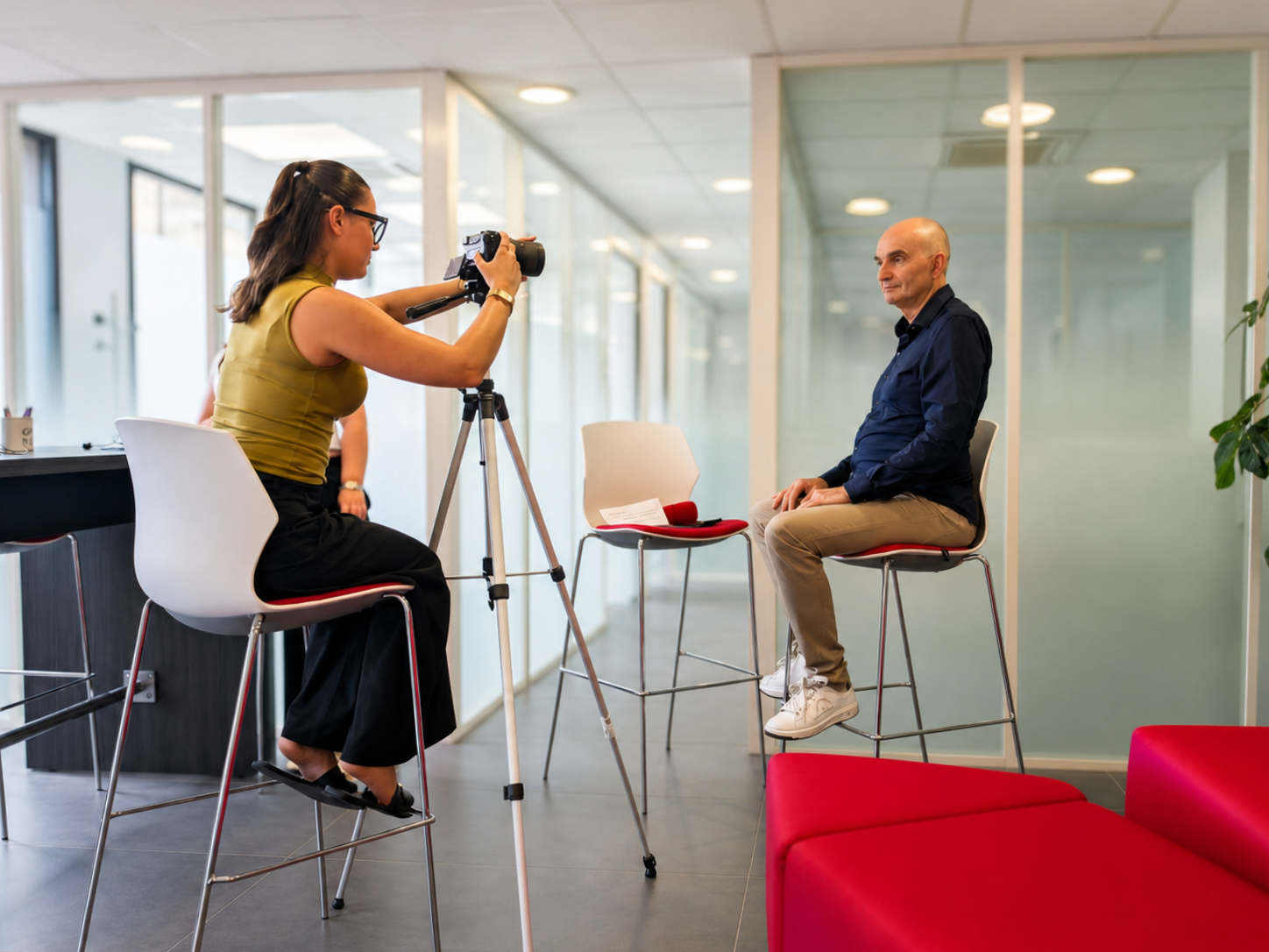 Travail collaboratif entre conseillers en immobilier au coworking